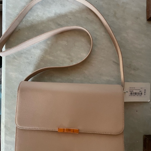 TAUPE adjustable handle shoulder bag. It’s a pink taupe more than a true taupe - Picture 4 of 8